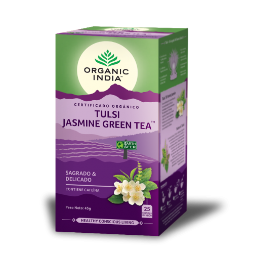 TULSI JASMINE GREEN TEA (SAGRADO Y DELICADO) 25 SOBRES ORGANIC INDIA